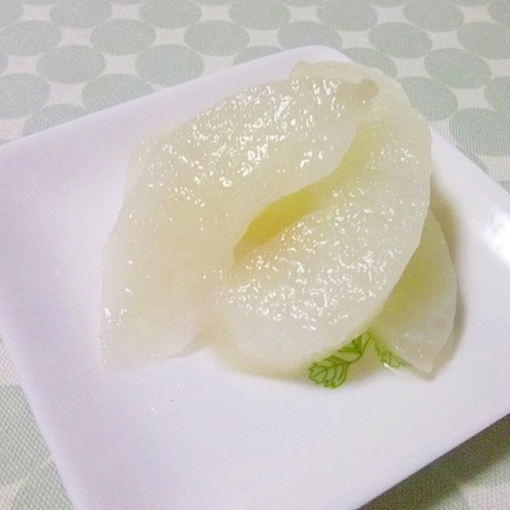 レンジで3分 梨のはちみつコンポート レシピ 作り方 By へんてこぽこりんママ 楽天レシピ